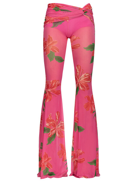 Pantaloni flare-fit con stampa floreale - 4