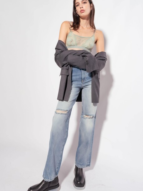 Jeans wide leg in denim Pasadena - 1