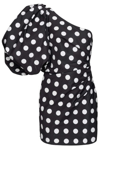 Mini dress monospalla a pois - 4