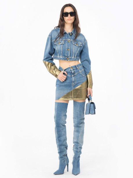 Minigonna denim golden - 3