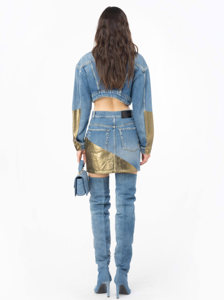 Minigonna denim golden - 1