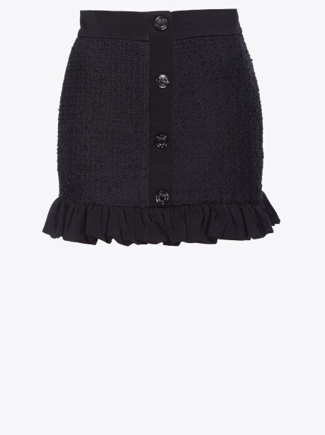 Minigonna in tweed con rouches - 4