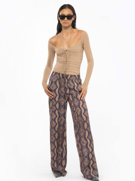 Pantaloni palazzo snake - 1