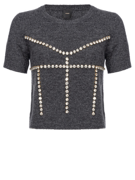 Maglia in lana con strass - 4