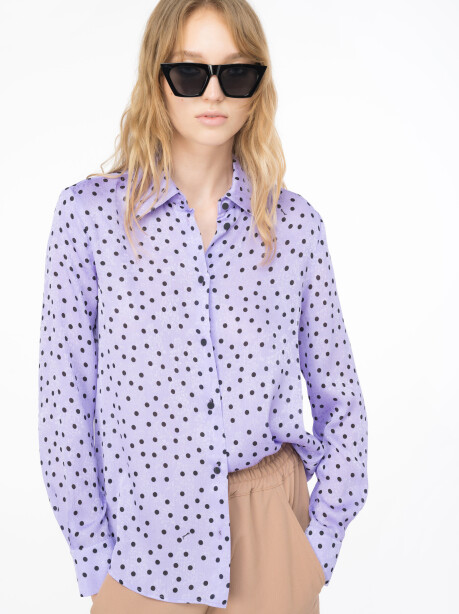 Camicia jacquard a pois - 1