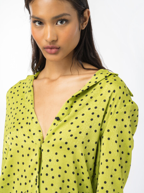 Camicia jacquard a pois - 3