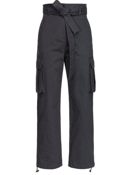 Pantaloni cargo in cotone lavato - 4