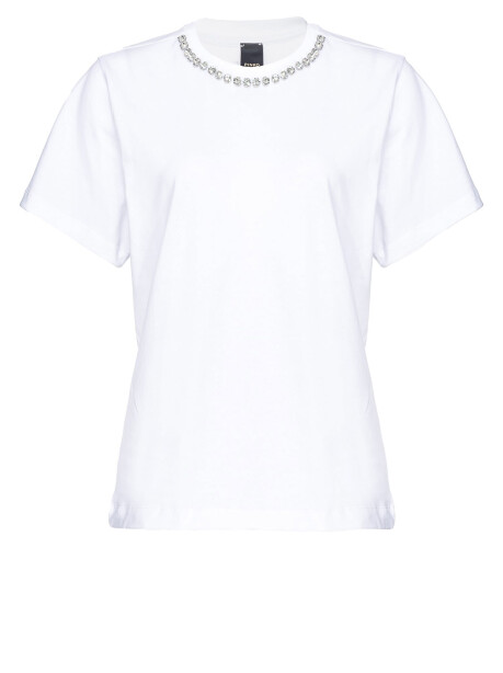 T-shirt con cristalli a collana - 4