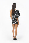 Mini dress monospalla a pois - 2