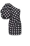 Mini dress monospalla a pois - 4