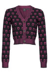 Cardigan corto jacquard logo - 4