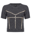 Maglia in lana con strass - 4