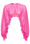 Top coprispalle corto in chiffon - 1