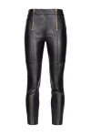 Leggings in pelle bimateriale - 4