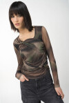 Maglia in tulle con stampa Tie-dye - 1