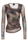 Maglia in tulle con stampa Tie-dye - 4